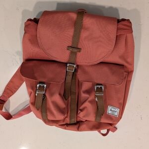 Herschel Supply Company Coral Backpack with Brown Accents